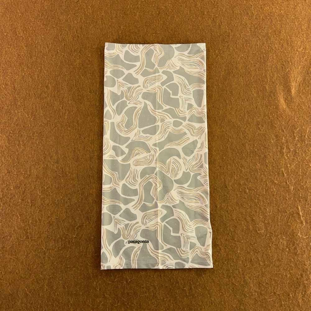 Patagonia Unisex OS Grey Abstract Print Sun Mask Neck Gaiter New